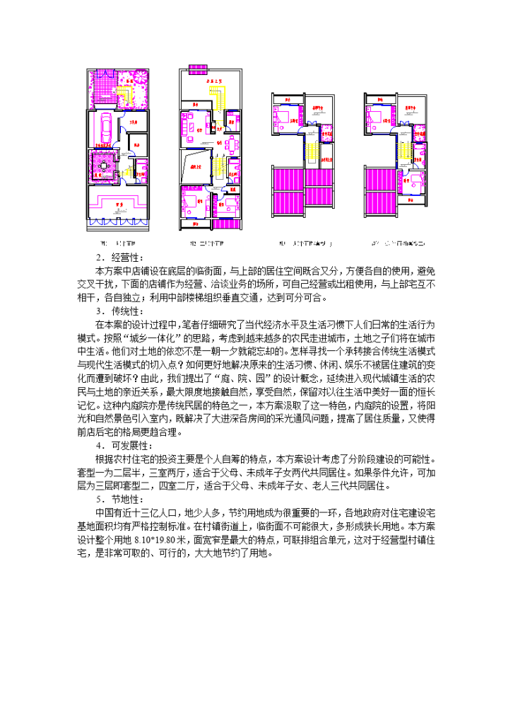 徐州市城乡院村镇经营型住宅建筑设计-图二