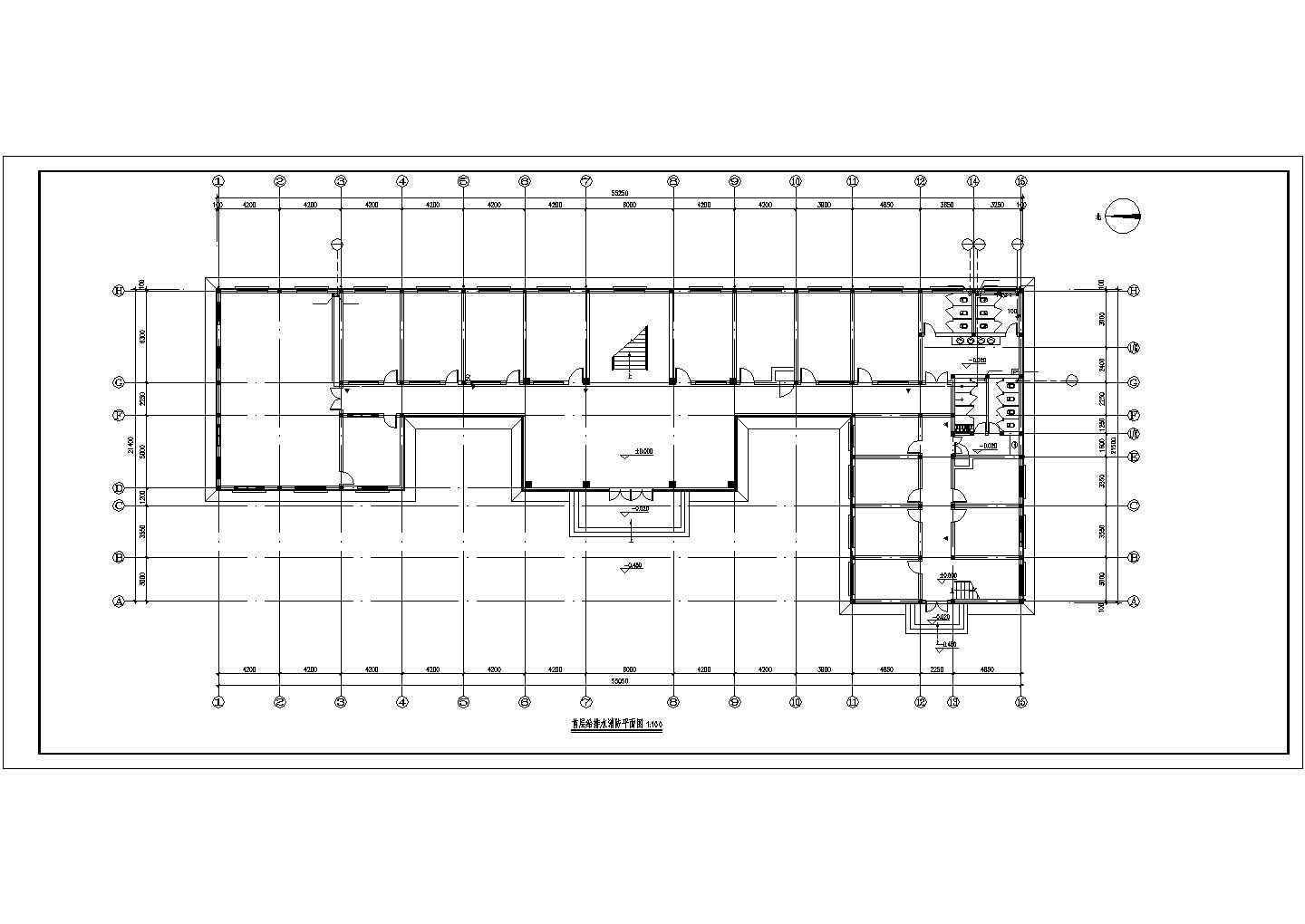 二层办公室砖混结构室内给排水及消防系统设计图