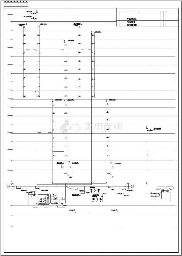 某地18层办公楼给排水全套施工图-图一