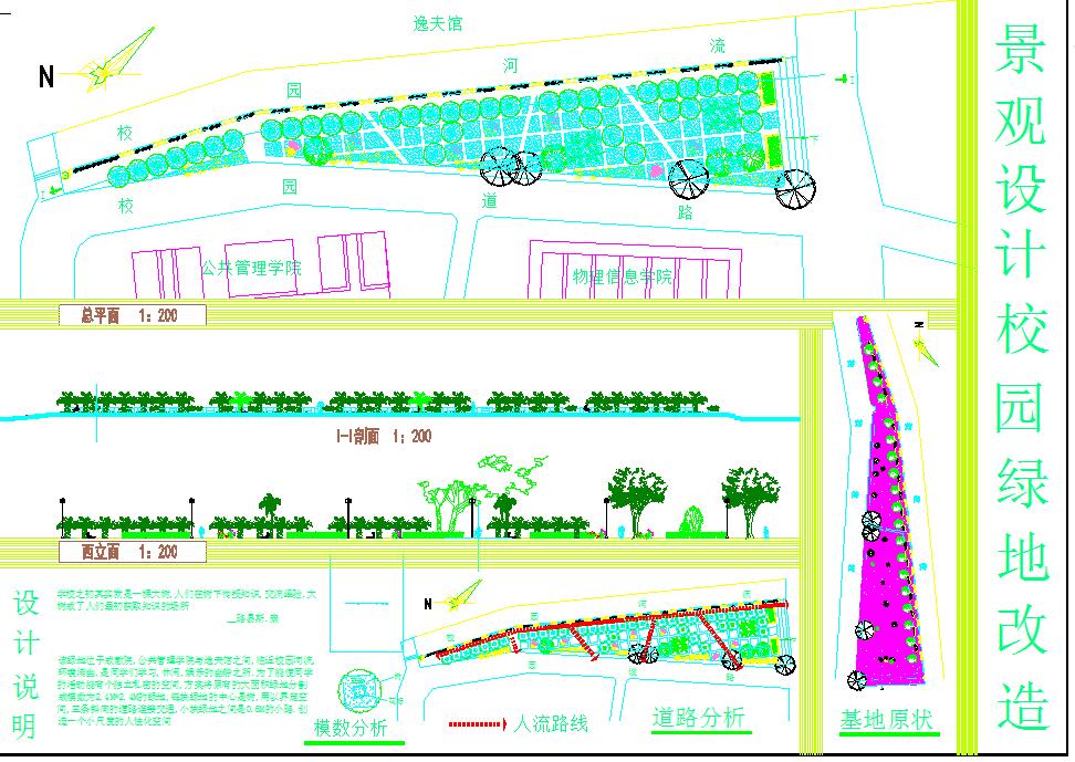 某地区小型园林景观绿化设计方案图