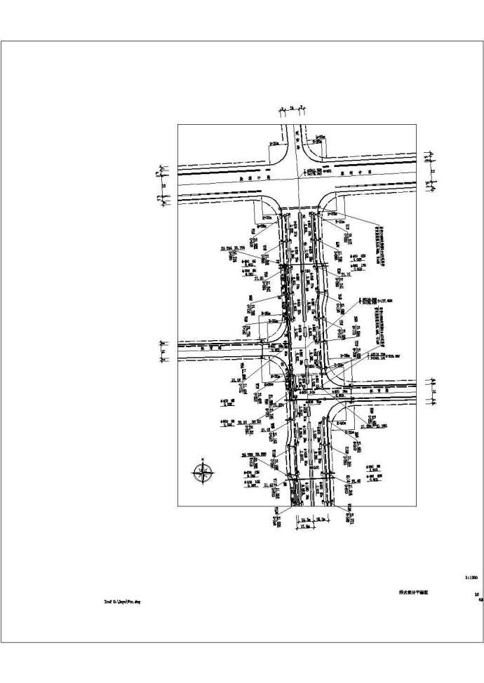 南方某城市主干道道路及雨、污水设计给排水施工图_图1