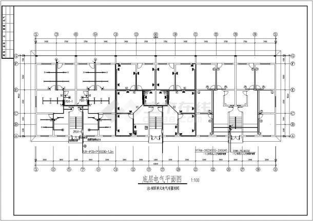 某地六层住宅楼水电设计施工图纸（共9张）-图一
