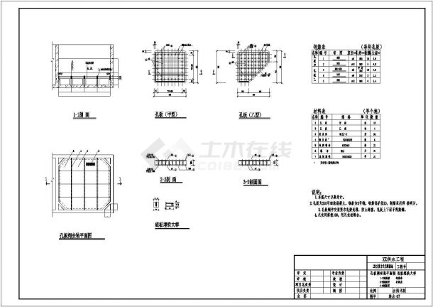 某120立方米无阀过滤池设计施工图纸-图一