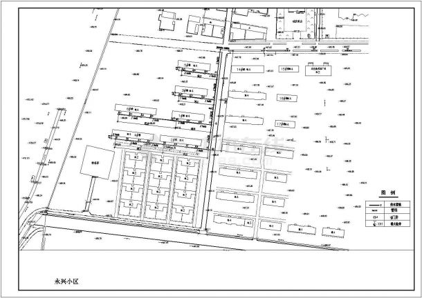 某城市小区给排水建筑规划设计施工图纸-图一