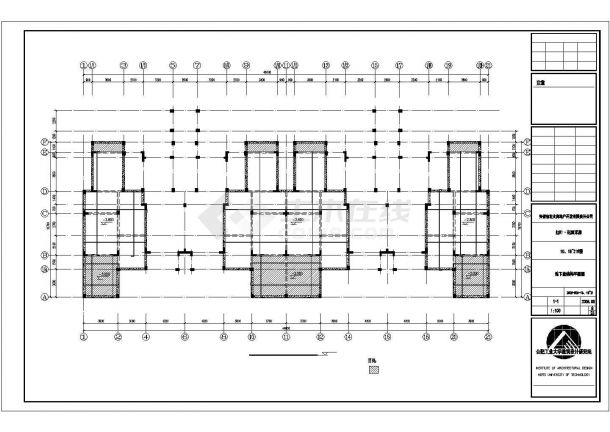 城镇五层办公楼异形柱框架结构设计施工图-图二