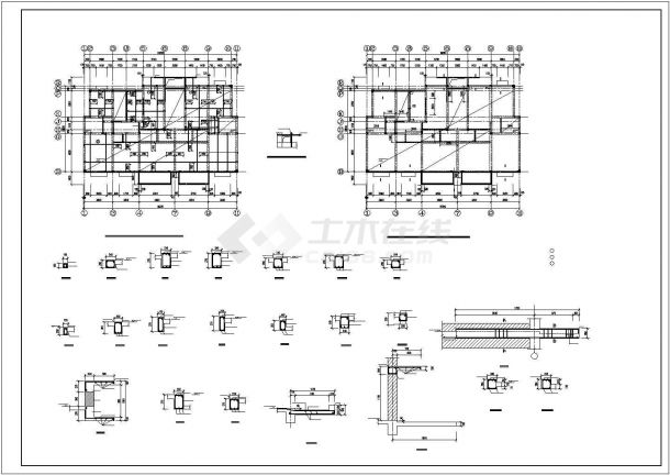 大型带阁楼砖混结构住宅施工设计图-图一