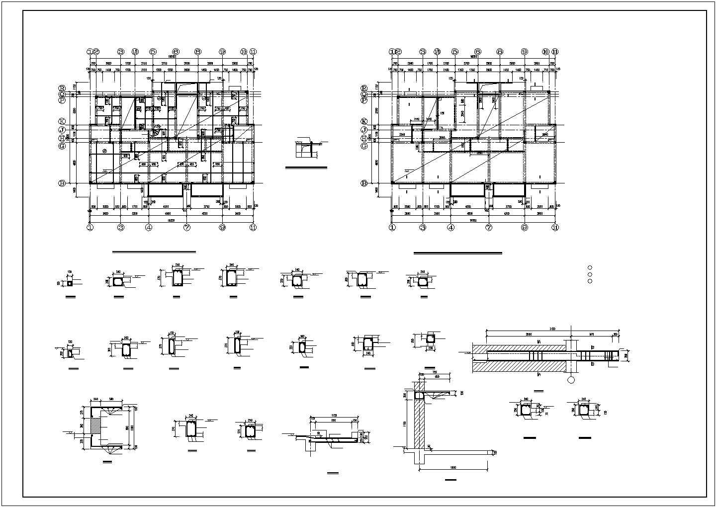 大型带阁楼砖混结构住宅施工设计图