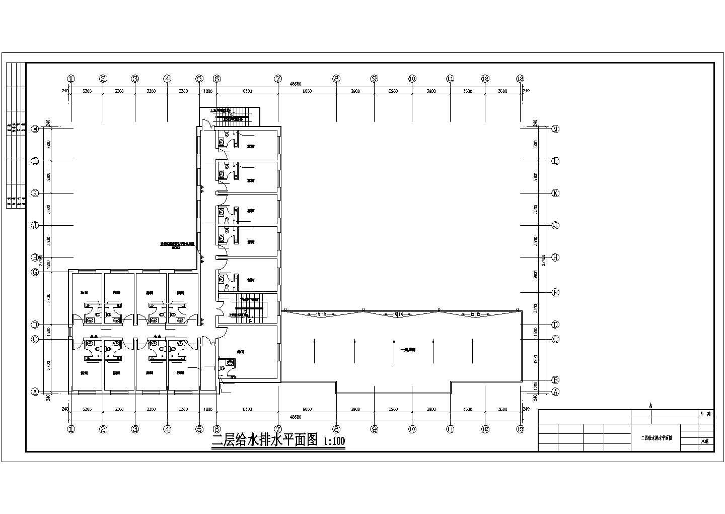 四层商务宾馆给排水设计系统施工图