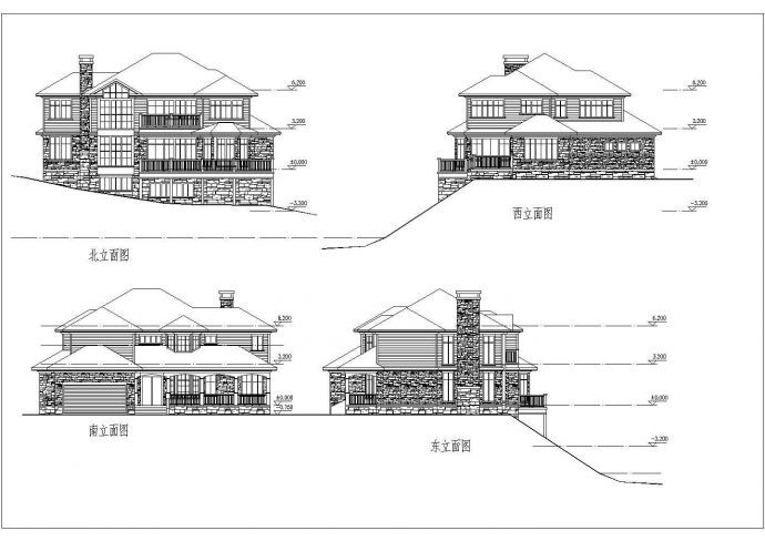 某地方两层新修别墅建筑设计施工图纸_图1
