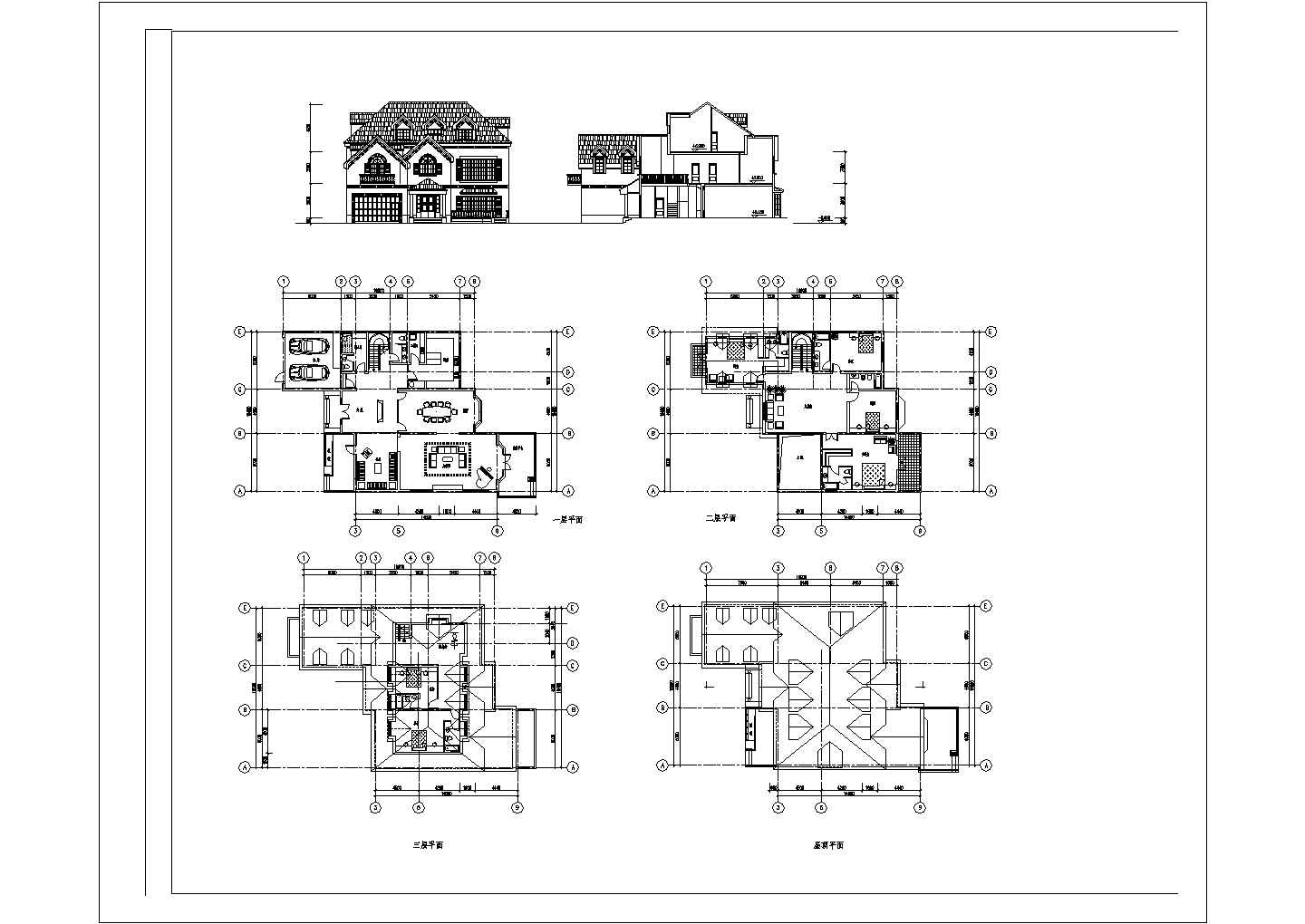 某私人筹建度假小别墅建筑施工总图