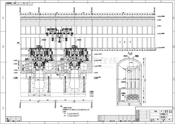 某大型水电站厂房给排水布置设计图纸-图二
