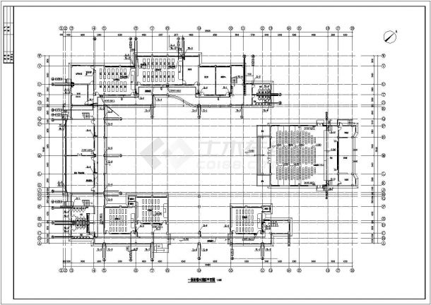 某五层中学综合楼框架结构给排水设计图-图一