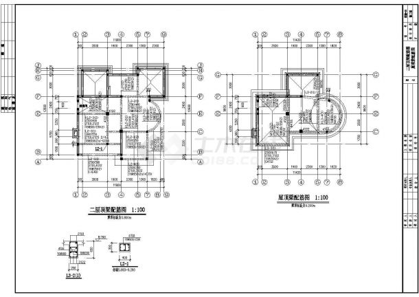 某套边缘别墅建筑结构设计施工全图-图二