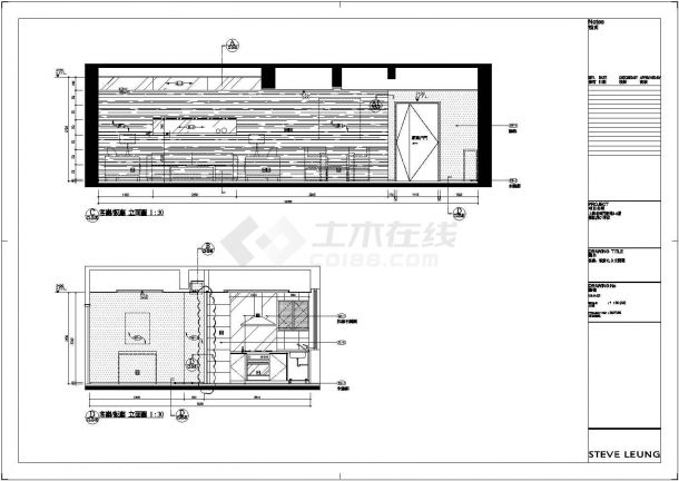新苑C1样板房装修设计施工图（共10张）-图二