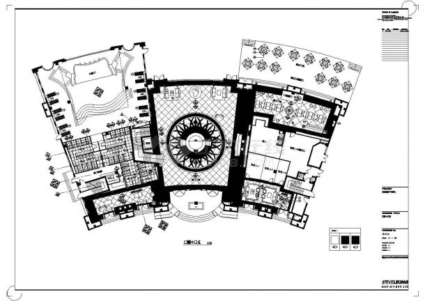康城会所建筑设计施工图（共8张）-图二