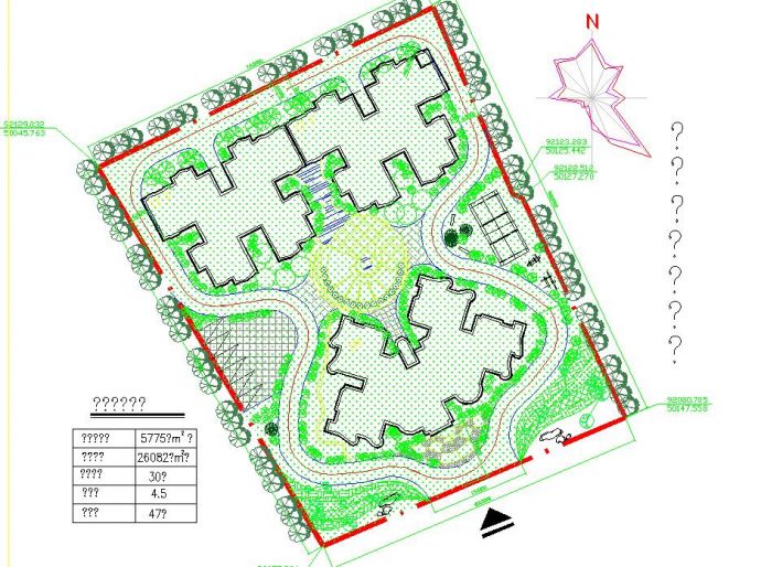 某地大型青园路园林景观设计方案图_图1