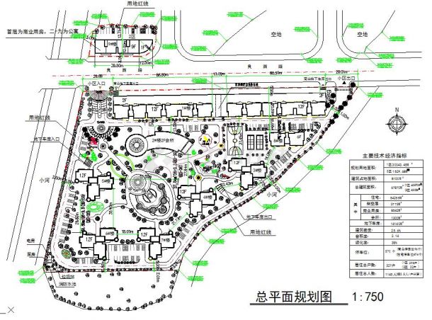 某地小型农民公寓园林景观规划详图-图一