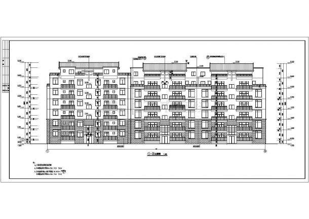 塞纳河住宅小区6号楼建筑施工图（含设计说明）-图一