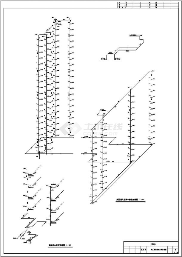 高层商住综合楼给排水及消防系统施工图纸-图二