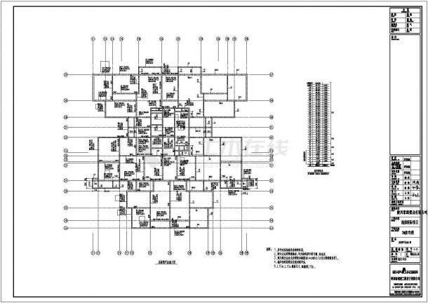 某地区住宅楼结构计算布桩设计施工图-图一