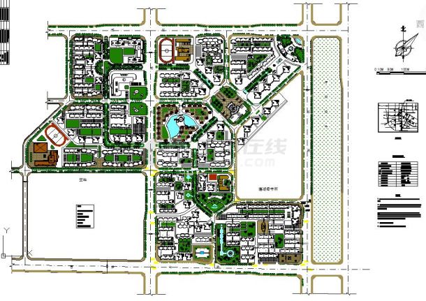 某地区正式响塘寨住宅区景观规划图-图一