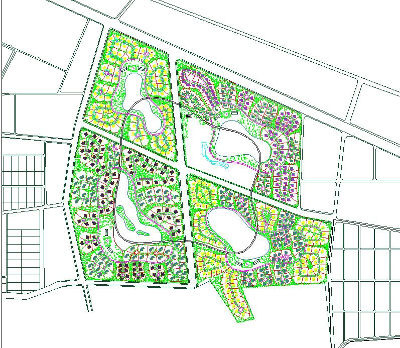 某地涿州时尚别墅区景观设计规划图