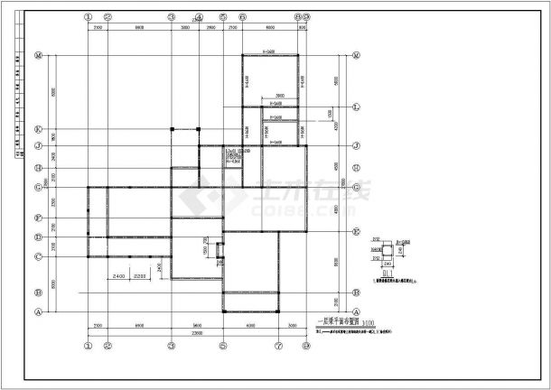 某地两层砌体别墅结构设计施工图纸-图二