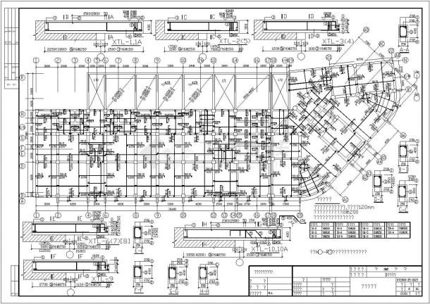 某地六层底框结构小区住宅楼建筑设计图（共14张）-图二