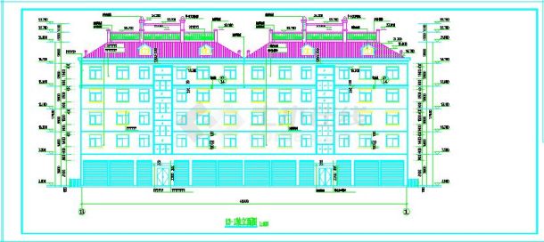 某六层砖混结构建筑楼施工设计图（共13张）-图二