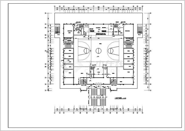 某地区体艺馆建筑设计图（共14张）-图二