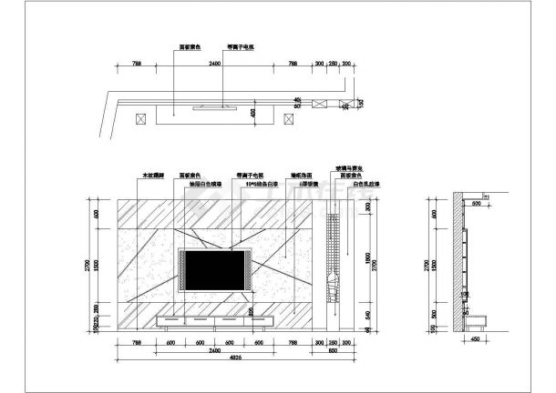 三居室装修设计施工图（共10张）-图二