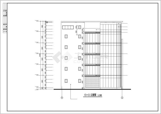 某地区五层厂房建筑结构设计图（全套）-图一