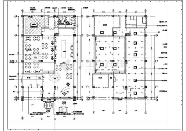 某地区小型西餐厅建筑结构说明大样图-图一