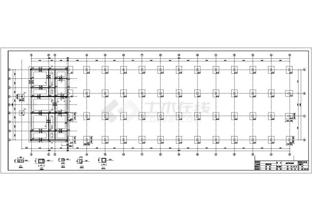 某市二层钢结构车间厂房施工设计图-图一