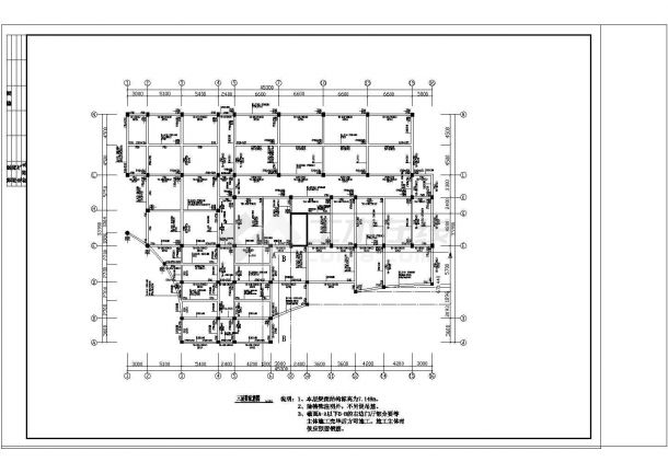 某市综合楼框架结构设计施工详细图纸-图二
