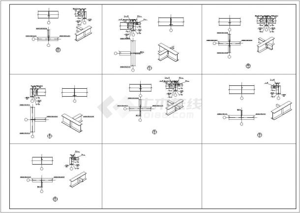 某市内钢结构厂房平面设计施工图纸-图二