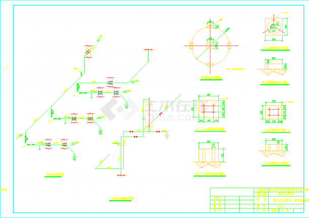 某地区公司循环水泵房设计施工图纸-图二