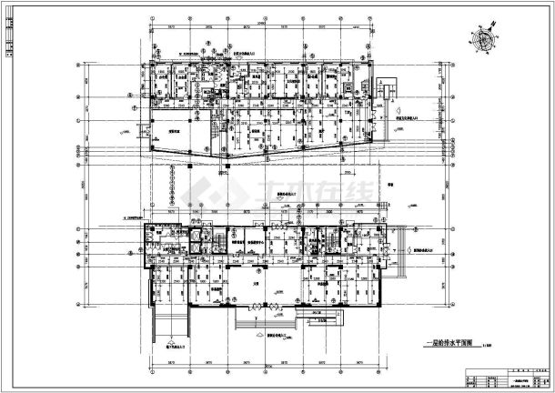 某地八层办公楼全套给排水设计施工图-图二