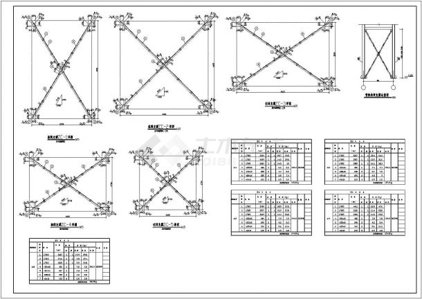 某地厂区管桁架混合结构设计施工图-图一
