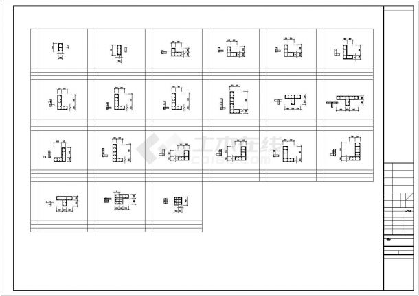 32层标准层配筋建筑结构设计图纸-图二