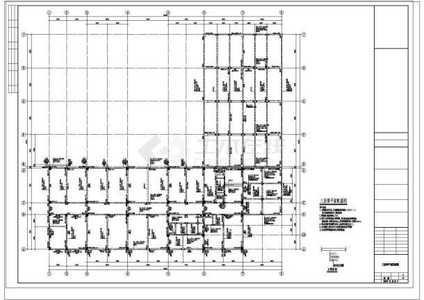 某六层办公楼混凝土框结构施工图（共18张）-图二