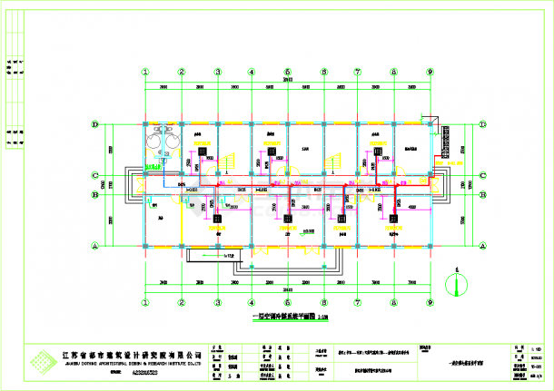 中小型办公楼多联机系统设计CAD参考图-图一