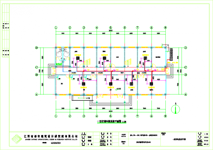 中小型办公楼多联机系统设计CAD参考图_图1