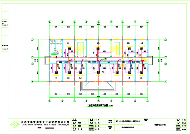 中小型办公楼多联机系统设计CAD参考图-图二