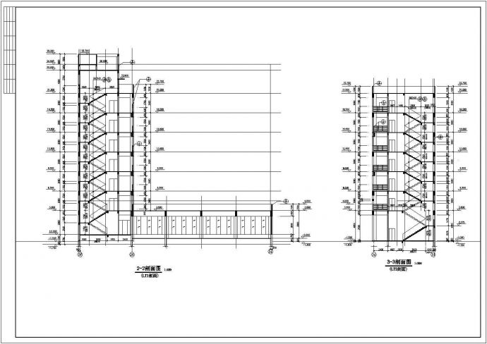 办公楼钢筋混凝土框建筑架结构设计图_图1