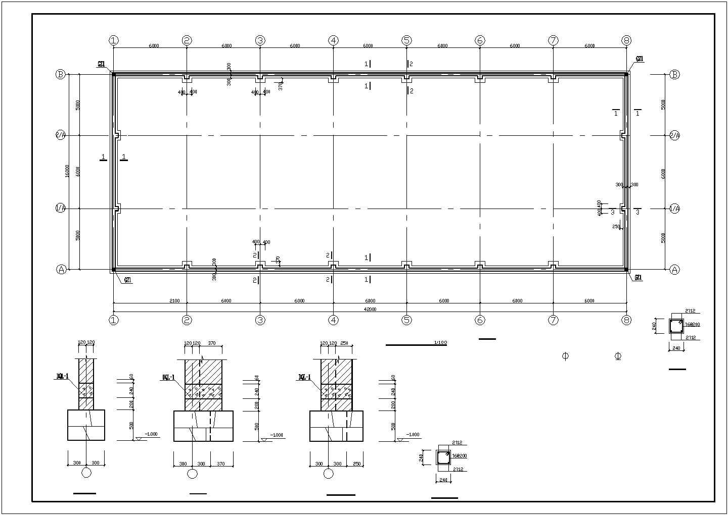 包装材料车间单层钢建筑结构厂房设计图