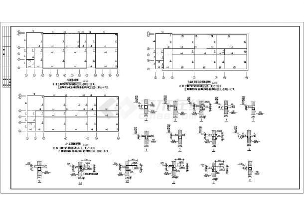 局部六层学校教学楼砌体结构施工设计图-图二