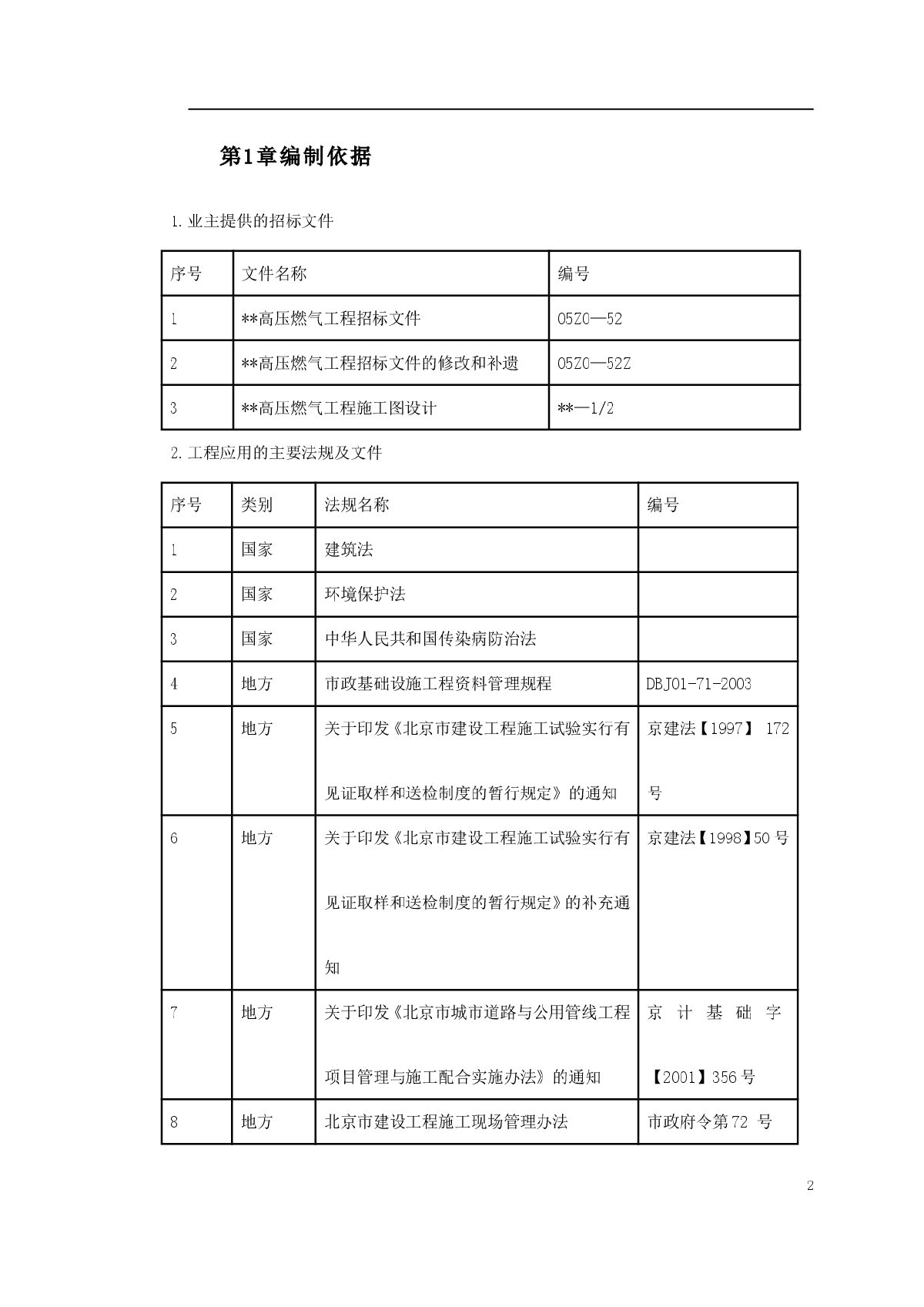 北京某高压燃气工程施工组织设计-图二