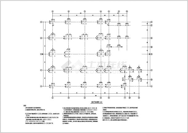 某办公楼框架结构面板平法施工设计图-图一