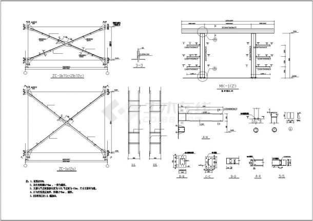 厂房轻钢建筑结构建筑设计全套图纸-图一